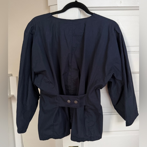 Banana Republic STRETCH-COTTON UTILITY PEPLUM TOP - Picture 4 of 7